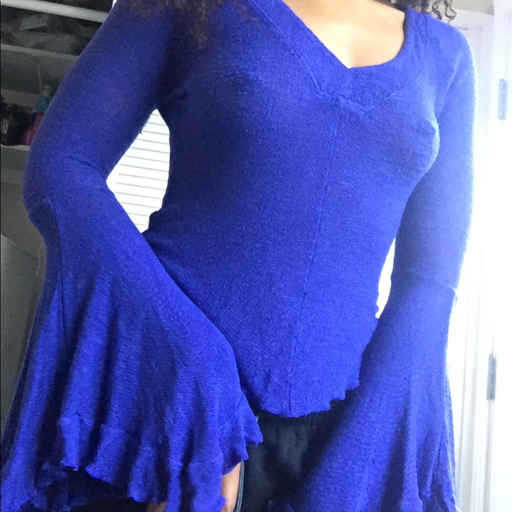 Free People blue long sleeve